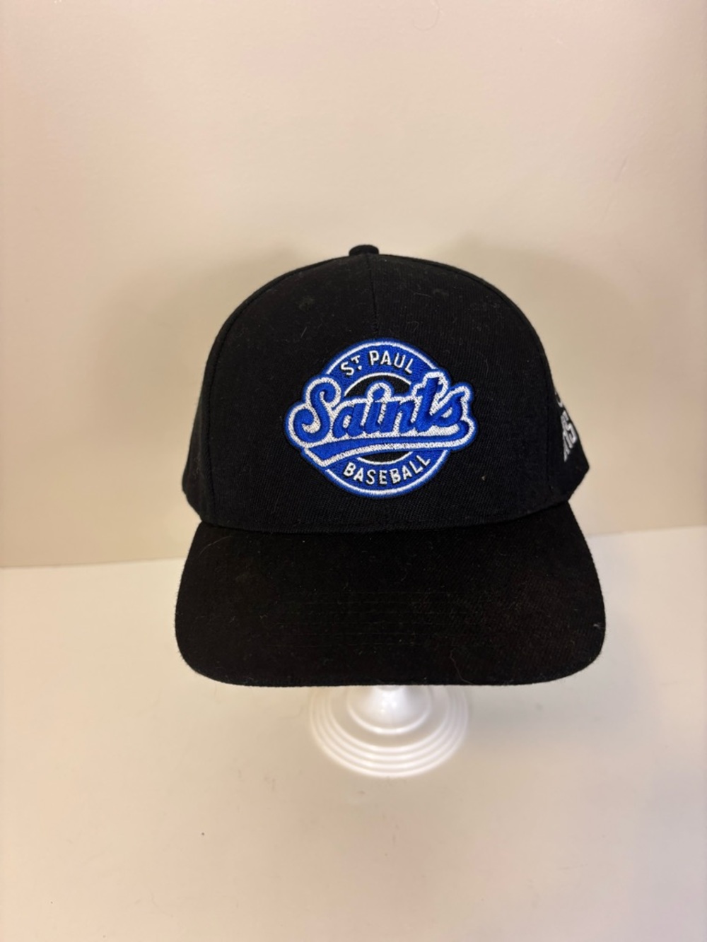 St. Paul Saints Baseball Black Baseball Cap with Blue Logo - Picture 1 of 5